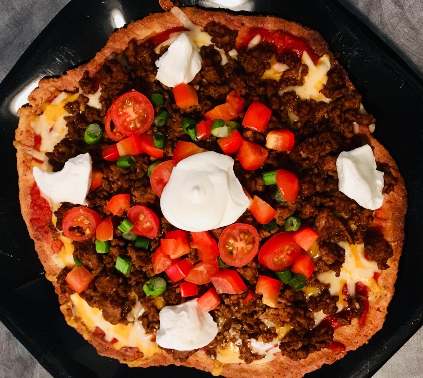 Fathead taco pizza