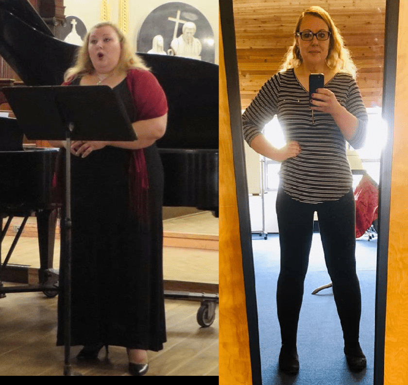 me standing before &amp; after